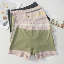 Summer Wave Side Without Mark Thread Flat Angle Pants Woman Pro Skin Anti-Walking Light Shorts Breathable Mid-Waist Underpants Safety Pants