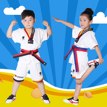 Taekwondo uniforms Childrens adult clothes cotton short-sleeved mens and womens clothing summer wear boxing for Beginners Training Taoism