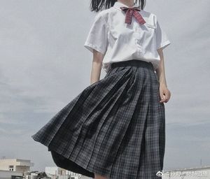 [Deep Night Fantasy] # Sea Moss #Dark绿格 Superior Sailor - JK Uniform Skirt Sailor - Sailor - JK School Confection Middle Pleated Skirt  bhiner lolita fashion