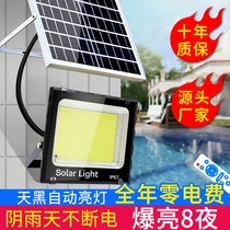 Solar Lamp Outdoor Courtyard Lamp One Drag Two New Countryside Home Super Bright Sky Black Automatic Bright LED Lighting Street Lamp