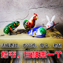 Iron frog jumping frog clockwork children's baby toys classic 80 nostalgic retro toys kindergarten gifts