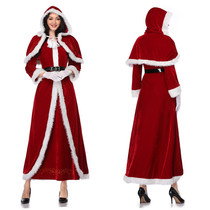 Christmas adult cloak Palace dress Christmas dress Santa Claus dress with shawl big red cape