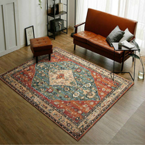 American retro carpet European ethnic style living room carpet rustic simple sofa coffee table bedroom bedside blanket customization