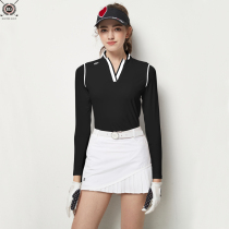 BG golf clothes womens ball clothing womens suit autumn and winter sunscreen long sleeve shirt anti-light short skirt skirt