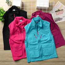 South Korea nylon new ultra-thin quick-drying vest ladies outdoor multi-pocket hiking camping breathable top