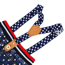 Childrens button buckle clip star button suspender belt buckle baby shoulder strap spot bronze adjustment buckle