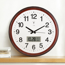 Polaris 19 inch wall clock living room wall table bedroom silent calendar temperature week quartz clock home