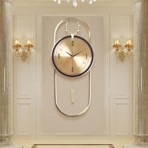 New Polaris metal wall clock light luxury creative living room wall clock mute punctual bedroom quartz clock