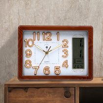 Polaris European creative clock living room Fashion Square art clock modern electronic clock bedroom mute desk clock