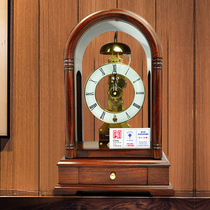 Polaris T332h study mechanical clock mahogany table clock living room creative decoration clock retro bedroom bedside clock