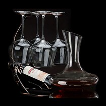 4 sets of household wine glasses set crystal glass wine glasses goblet sobering cup holder large size
