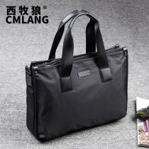 Briefcase Mens Business Paper Package Mens Business Package Oxford Bumen handbag Handbag Canvas Large Capacity Customised