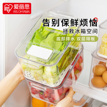 Alice refrigerator storage box drawer kitchen food fruit and vegetable eggs instant food fresh-keeping refrigerated storage box
