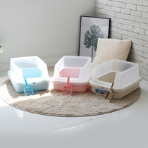 Alice double-layer cat litter basin Open cat toilet Cat supplies Cat shit basin Splash-proof King size