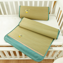 Baby bed mat send pillow towel custom summer childrens bed grass mat custom baby kindergarten special rush mat