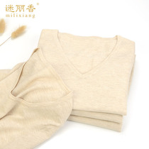 (single-piece blouse) 100% Mountain cashmere warm underwear mens close-fitting ultra-thin ladies autumn clothes to the bottom