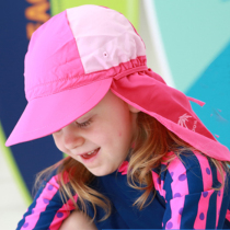 Childrens swimming cap with sun-shading swimming cap seaside beach playing water Children sun-proof stretch swimming cap