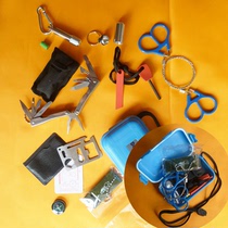Survival kit Survival treasure box Rescue portable tools Waterproof sealed treasure box Wilderness outdoor first aid supplies set