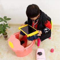 Childrens foot bath bucket Plastic thickened baby foot bath bucket Small massage foot bath tub with cover insulation foot wash basin Household