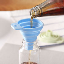 Mini silicone portable telescopic folding small funnel creative kitchen foldable candy long neck funnel 30%
