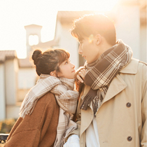 Autumn and winter couples scarf men Korean version of Joker Girl imitation cashmere thick collar lovers student simple tide