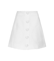 2021 KHAITE White Stretch High Waist Mini Skirt
