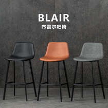 Nordic bar chair Simple modern backrest bar chair Household high chair Light luxury bar front desk coffee high bar stool