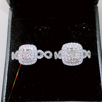 1 carat GIA loose diamond custom luxury group set 50 points diamond female ring Cushion diamond ring square diamond ring