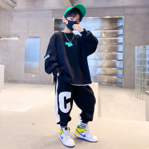 Childrens clothes Spring-autumn-style nets Red Fried Street Boy Trends Spring Clothes Handsome Fashion Sportswear Sportswear Suit big boy
