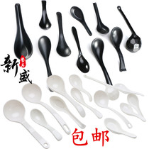 A5 Melamine soup spoon Hotel spoon Commercial plastic spoon Household creative ramen hook spoon Malatang long handle spoon