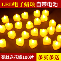 ins electronic candle LED lamp birthday surprise scene layout creative romantic heart-shaped confession proposal props decoration