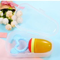 Baby banana tooth glue storage box baby products silicone nipple bite music bag portable moisture-proof storage box