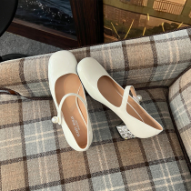Great Uncle] 2022 Spring new coarse and Mary Jane shoes female shallow oral line with round head single shoe woman