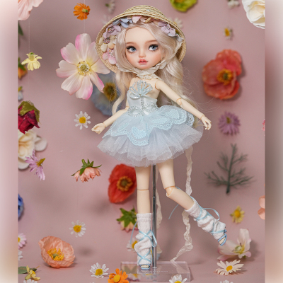 taobao agent [In stock] Luludao constellation custom gift box 6 points bjd doll baby ballet girl grass hat model
