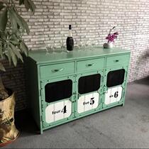 Solid wood hot pot restaurant Tea cabinet rack economical multifunctional commercial living room dining cabinet American cabinet