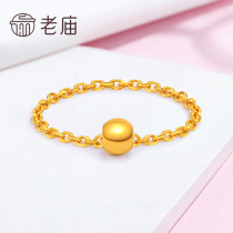 Old Temple Golden Good luck series ring Pure gold ring ins wind vegetarian ring ring jewelry gift official pricing