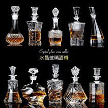 European crystal wine bottle wine wine whiskey empty bottle 1kg with lid sealed household glass wine bottle ornaments