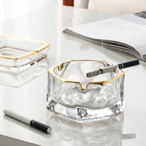 Crystal Glass Ashtrays Creativity Individuality Trend Home Living Room Office Hotel Light Lavish Minimalist About Modern Smoke Cylinders