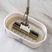 Plastic rectangular mop bucket large bucket household plastic bucket portable flat mop bucket mop bucket