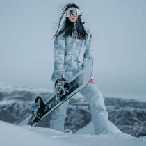 Ski suit womens suit Winter outdoor single board double board ski clothes Ski suit set snow country warm thickened