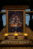 Boutique limited-edition reengraved works Regong Painting School Thangka (Mahara • Big Black Sky) table to see the details page