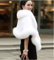 New mink fur coat Cape Bride wedding dress shawl Cape imitation fox fur fur womens canopy