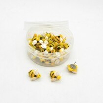 Factory direct sale hot handmade diy pushpins 30 boxed creative cartoon resin bee patch pushpins