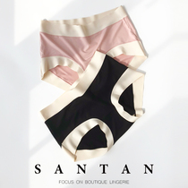 Modal unscented Ice Silk four-corner underwear girl life waist simple Wormwood breifs flat summer comfortable antibacterial thin
