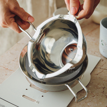 Germany TCM original single 316 stainless steel powder sieve chocolate butter melting bowl small milk pot two-in-one dual-purpose