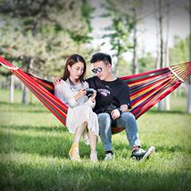 Hammock Outdoor Autumn Thousands Thickened Canvas anti-overturning single Double student sleeping room Dormitory Room Adults Sleeping benches