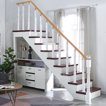 Stair handrail guardrail simple solid wood railing home indoor attic duplex fence custom balcony pvc column