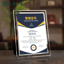 Glass photo frame table Crystal a4 license display frame certificate certificate framing authorization business license honor certificate