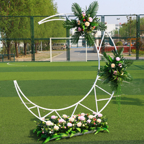 Wedding site decoration decoration wrought iron Moon Arches wedding stage background moon ornaments