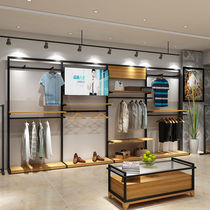Clothing store display rack floor-standing wall mobile hanger casual mens shelf jeans shelf display rack